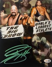 BIG SHOW PAUL WIGHT HAND SIGNED 8X10 PHOTO. AEW WWF WWE WCW. JSA COA.