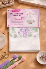 VTG WonderArt Caron Homestead Pillowcase Doll Kit Grape Vines  1136