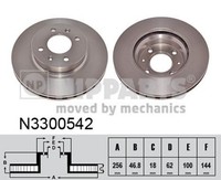 2X Nipparts Bremsscheibe N3300542 FüR Hyundai I20 1 Pb Pbt