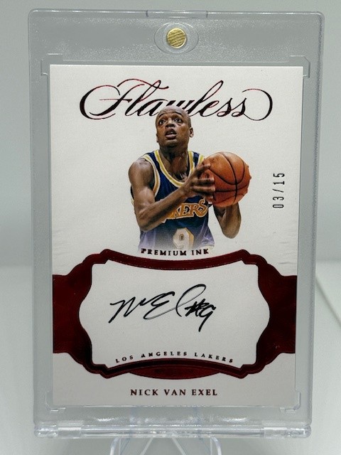 2016-17 Panini Flawless #PI-NVE Nick Van Exel Premium Ink Ruby /15