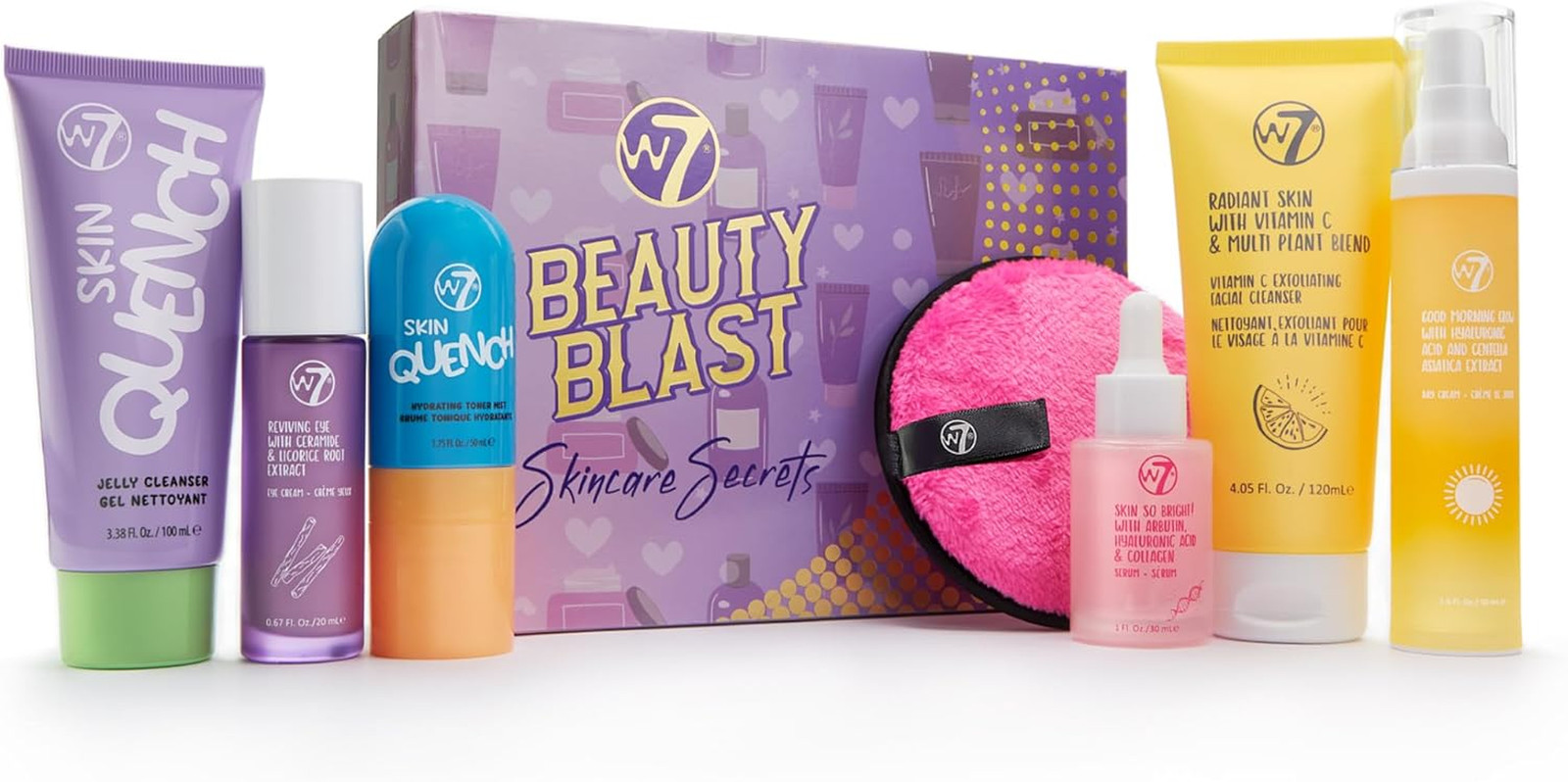 W7 Beauty Blast Skincare Secrets Set Regalo Routine Viso Completa con Vitamina C