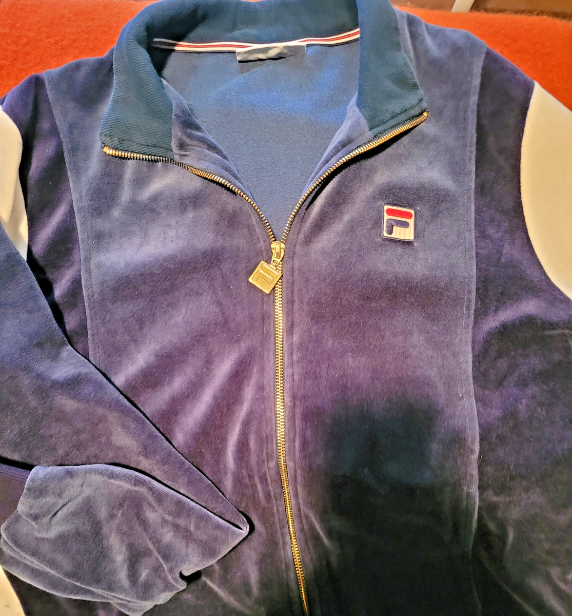 トップス Y2K 00s old  velor track jacket Vintage Fila Velour Track Jacket Mens XL Blue Full Zip Retro 90s