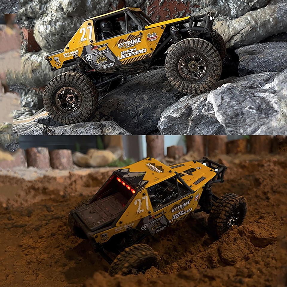 UdiRC UCX2405PRO 1/24 4x4 Rock Crawler RC RTR Giallo - Brushless Off-Road