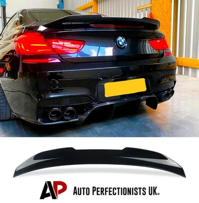 AUTO PERFECTIONISTS UK Ala spoiler bagagliaio BMW Serie 6 M6 F13 nero lucido posteriore calcio alto Ducktail PSM