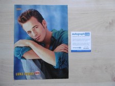 Luke Perry "Beverly Hills 90210" Autogramm signed A4 Magazinbild ACOA