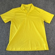 Nike Golf Polo - Men's L - Dri-FIT Victory - Yellow Strike/White 358324 770