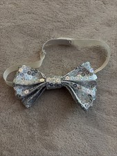 Build A Bear Silver Glitter Bow Tie