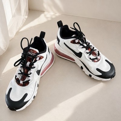 Nike Air Max 270 React, Tortoiseshell Sneaker Women s Size 7.5 White Black Brown