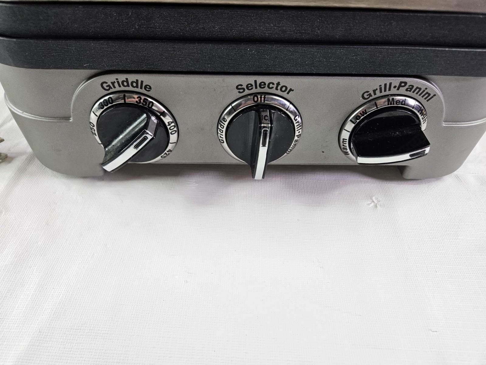 Cuisinart Griddler Stainless Steel Panini Press Sandwich Tested Sanitized GR-4N