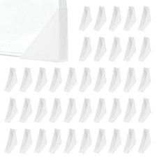 40Pcs 11x35mm Triangle Right Angle Plastic Glass Corner Protector, White
