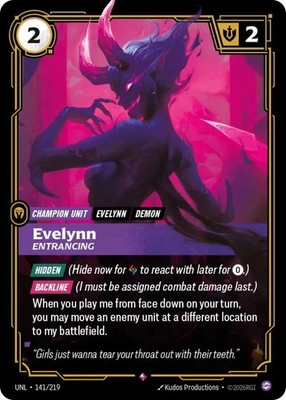 Riftbound: League of Legends - Karte Evelynn Entrancing 141/219 UNL Foil