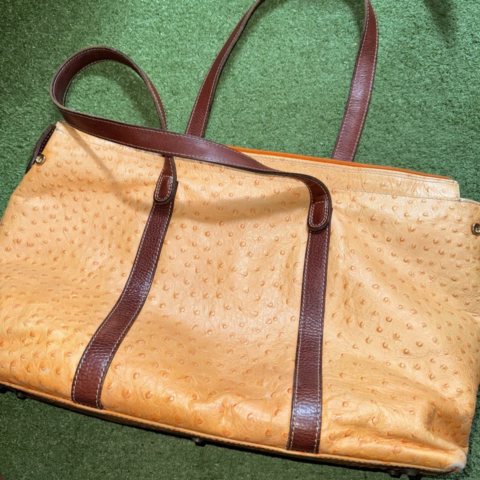 Bolso de Viaje Terrida Tangaroa Cuero Hecho en Italia Avestruz Foto 4 de 4