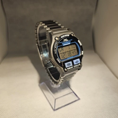 1994 Vintage BLUE Timex Ironman Triathlon Digital Watch - Bill Clinton  - NICE!