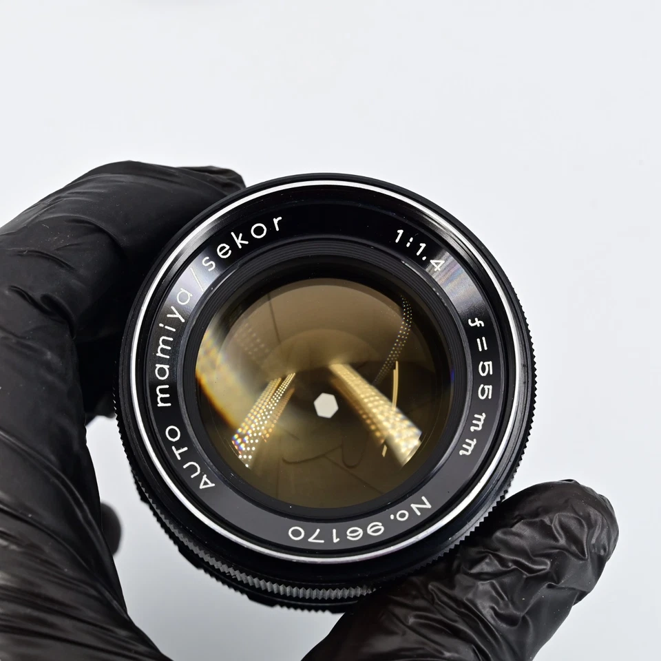 Lente de retrato Mamiya/Sekor automática 55mm f1.4 M42 radioativa Prime vintage Japão - Imagem 2 de 4