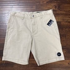 NWT Rvca Leave It 2 Weave Shorts Khaki Men s Size 34. B4