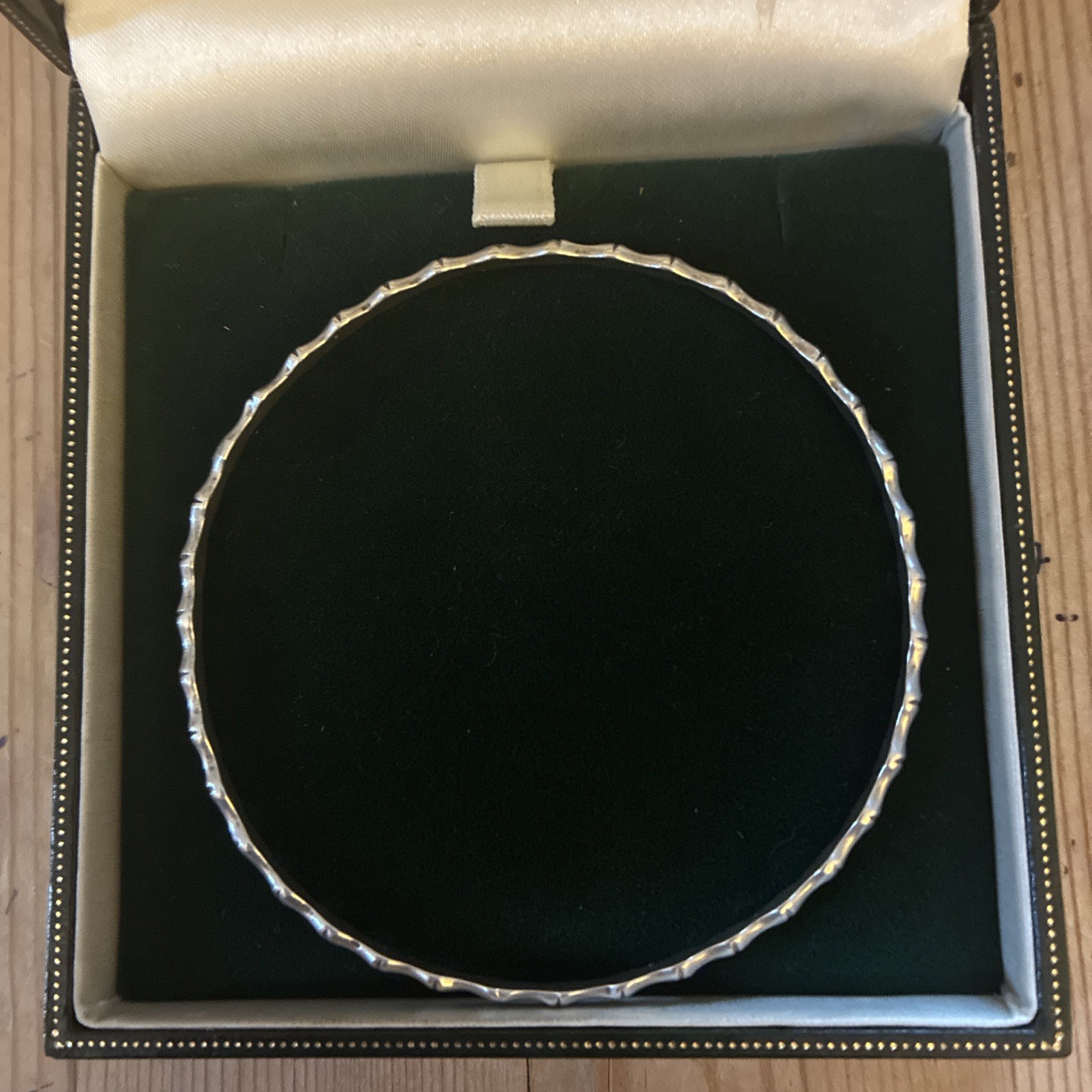 Patterned Sterling Silver Ladies Bangle / Bracele… - image 2