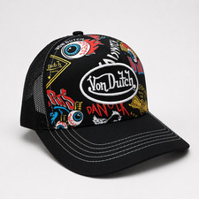 Von Dutch Trucker Hat Mesh Cap Graphic Logo Snapback Adjustable Streetwear Style