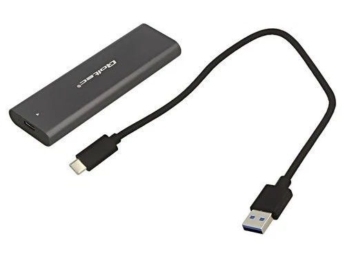 50311-QOL1 50311 Hard Drive Enclosure: M.2 PnP SATA III, USB 3.1 Aluminum QOLTEC