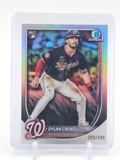 DYLAN CREWS 2025 BOWMAN CHROME REFRACTOR ROOKIE /499 #3 NATIONALS Q0107