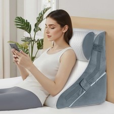 3PCS Wedge Pillow for Sleeping, 15-in-1 Orthopedic Bed Pillow Wedge Set Adjustab