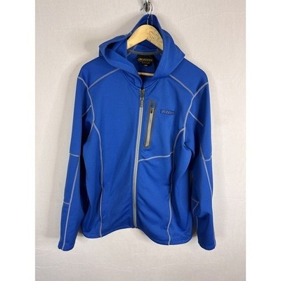 Klim Mens Inferno Blue Full Zip Hooded Fleece Mid Layer Jacket L Activewear
