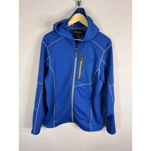 Klim Mens Inferno Blue Full Zip Hooded Fleece Mid Layer Jacket L Activewear - product listing photo