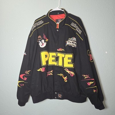 VTG JH Design Daytona 500 Disney Pete 2004 Black Bomber Jacket Adult sz 4XL Rare