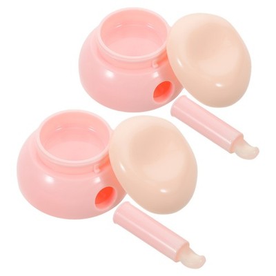  2 Pcs Mini Lipstick Box Leak Proof Travel Bottles Liquid Containers