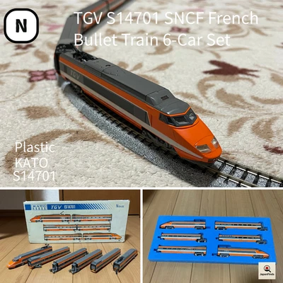 鉄道模型 KATO TGV S14701 N-GAUGE KATO N Scale TGV S14701 SNCF French Bullet Train 6-Car Set Lights
