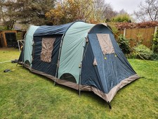 5 man camping tent. With 2 inner tent / bedrooms. Standing up space.