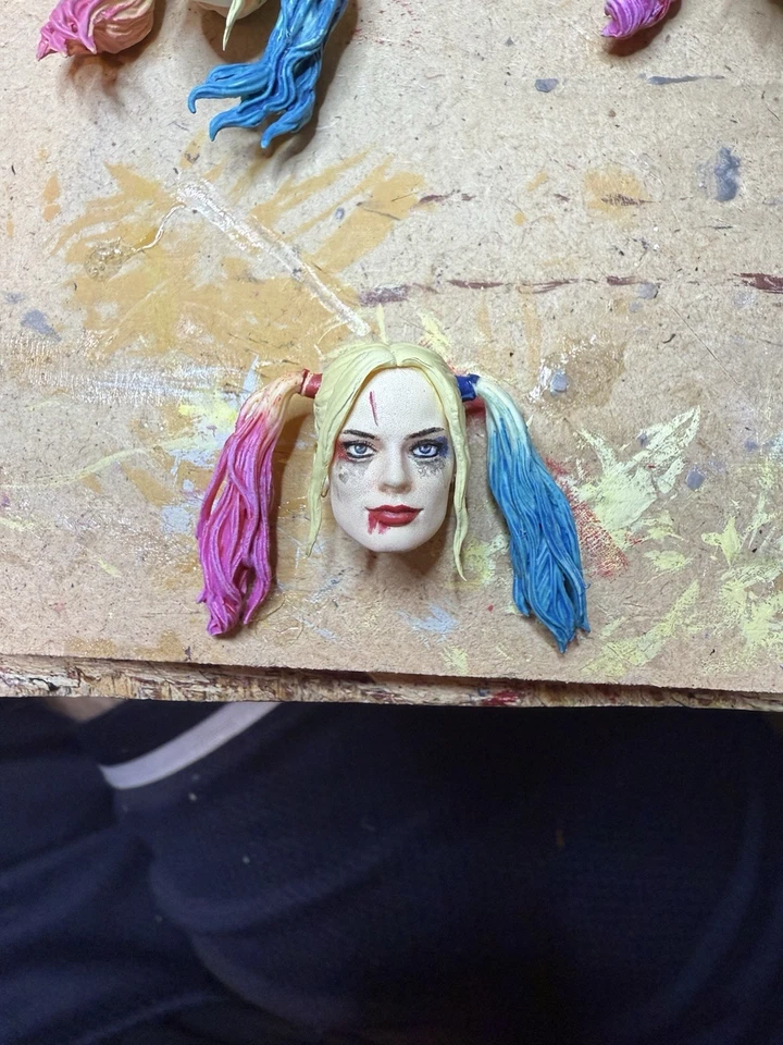 Bandai Sh Figuarts Escuadrón Suicida Harley Quinn Cabezas Forraje Personalizado Pintado a Mano Foto 4 de 4