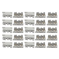 25Pcs ASK1EN DIN Rail Mount Fuse Holder Terminal Block 500V 4mm2 Cable Gray