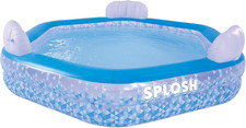 Splosh Inflatable Family Swimming Pool with Seats for Kids & Adults 2.23 X 2.11m