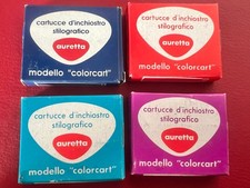 AURETTA cartucce penna stilografica AURORA BLU ROSSE AZZURRE VIOLA 24 pz vintage