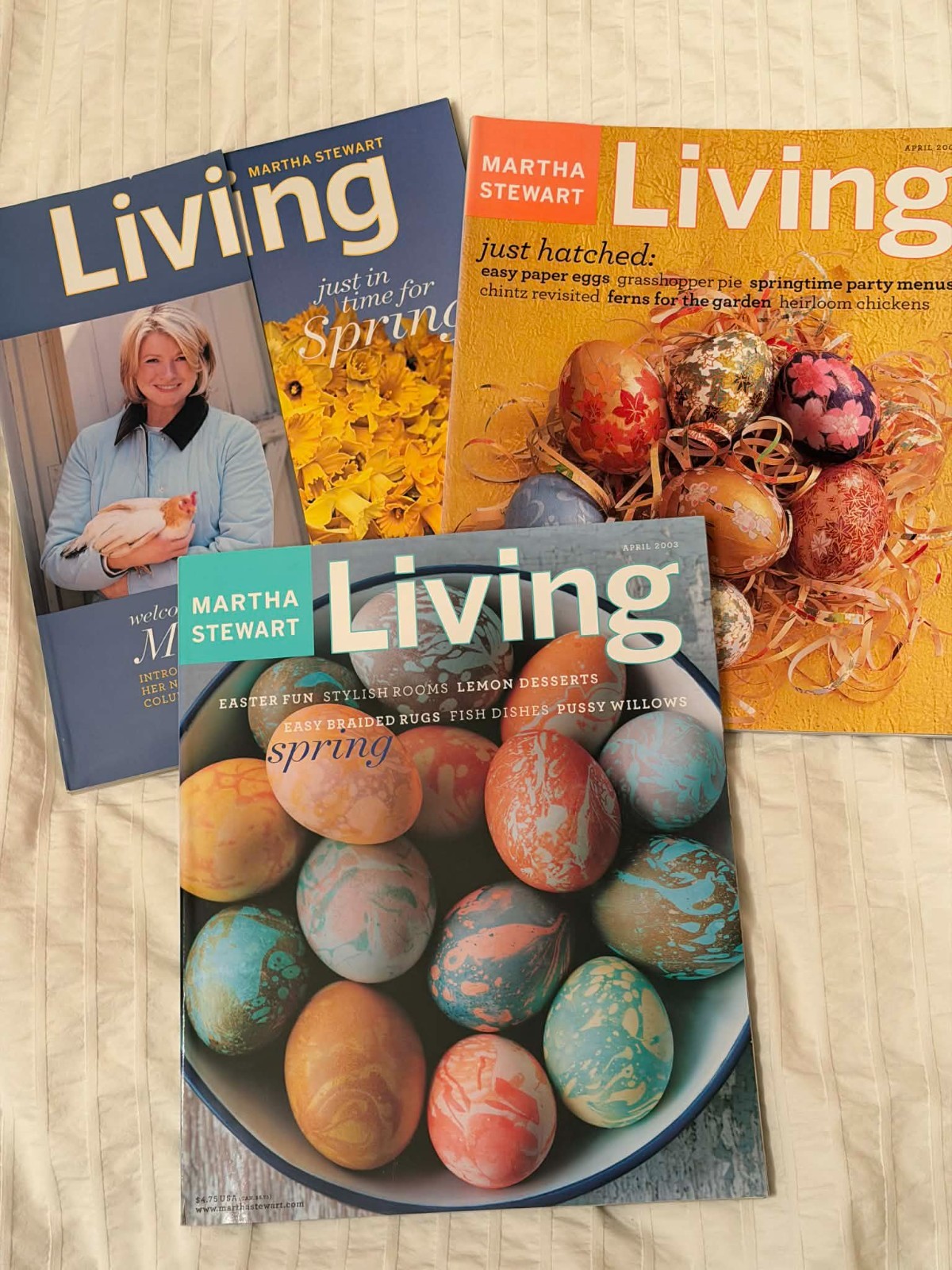 April 2003, 2004, 2005 Martha Stewart Living Magazine Cooking, Easter