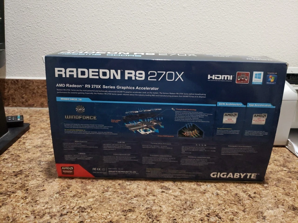 Gigabyte AMD Radeon R9 270X GDDR5 OC Graphics Card GPU GV-R927XOC-4GD 4096mb - Image 3 of 4
