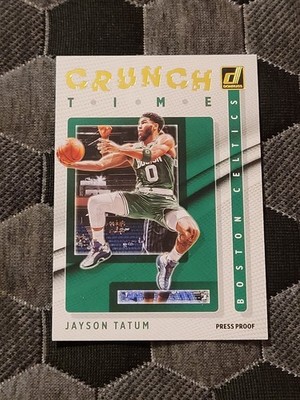 2021-22 Donruss #15 Jayson Tatum Crunch Time Press Proof