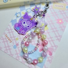 Kawaii Kuromi double sided acrylic beaded pho...