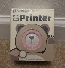 New Peripage Pink Mini Printer A6 Portable Thermal Bear