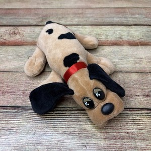 Pound Puppies Mini Plush 8" Brown Black 1986 Dog Stuffed Animal Vintage Tonka