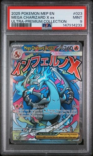 Mega Charizard X EX 023 Me: Mega Evolution Promo Holo PSA 9 Pokémon TCG Card