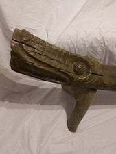 African Hand Carved Wooden  Bench 7ft Long Approx.