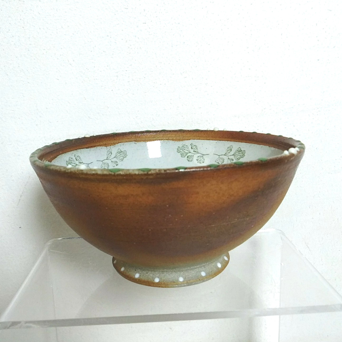 Handmade Studio Dish 6" Asian Bowl Signed Susan Wills Ceramic Pottery