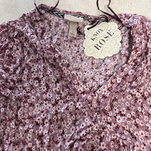 Knox Rose Größe S Damen rosa Stufen Rüschenärmel Babydoll Sommerkleid - Bild 5 von 6
