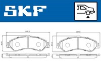 SKF Bremsbelagsatz, Scheibenbremse Hinterachse, Vorderachse U.A. FüR Audi