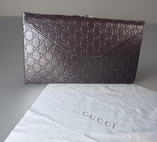 Authentic Gucci Brown Guccissima Leather Eyeglass Sunglasses Case Cloth