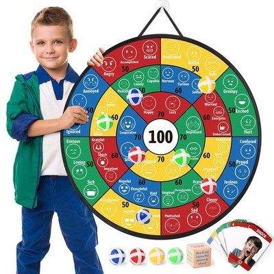 Emotional Dart Social Skills Activities for Kids - W/56 Emotion Cards, Autism...