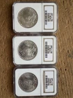 Morgan Silver Dollar NGC MS64 1881 S 1880 S 1899 O Uncirculated  Lot 3