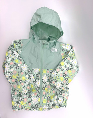 The North Face Hooded Full Zip Floral Jacket Green Multicolor 18-24M