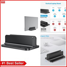 Vertical Laptop Stand Adjustable Dock Aluminum Alloy Fits Up to 17.3 Inch